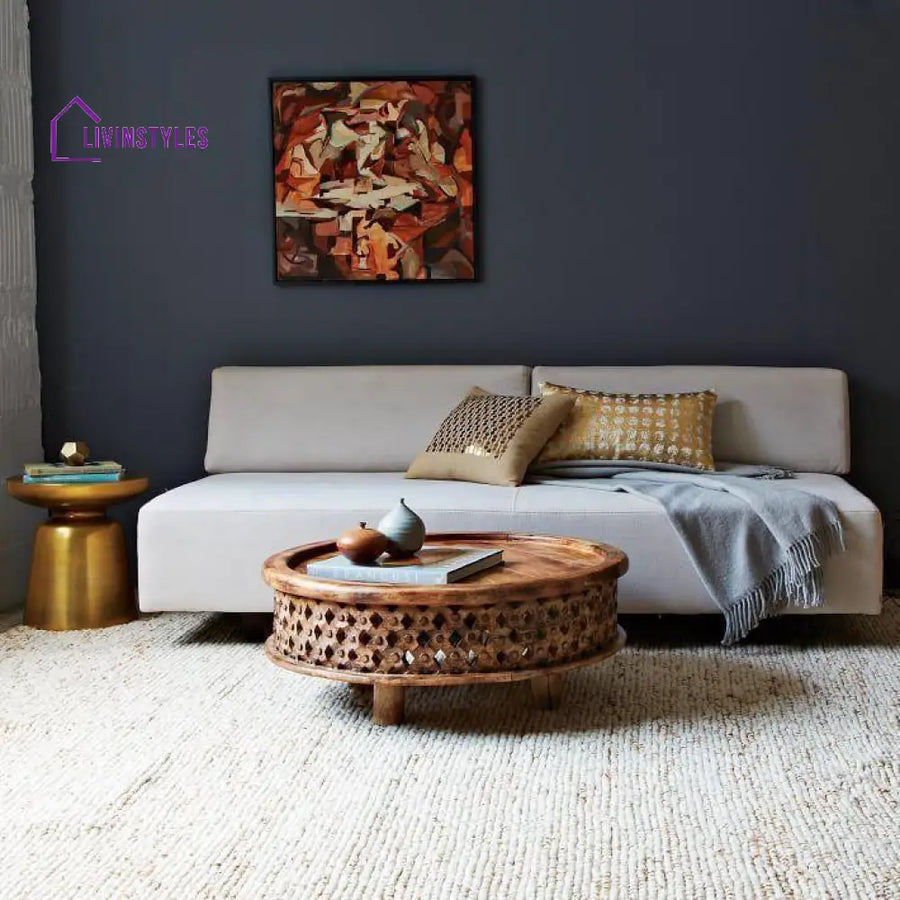 Aparna Circular Center Wooden Coffee Table | Round For Living Room