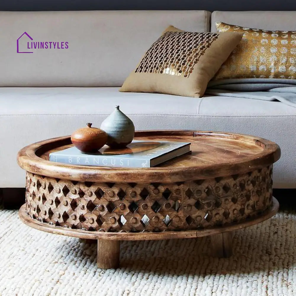 Aparna Circular Center Wooden Coffee Table | Round For Living Room