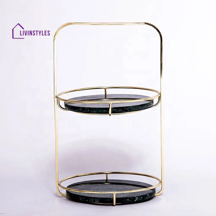 Apollo Black Marble Cake Stand Stands