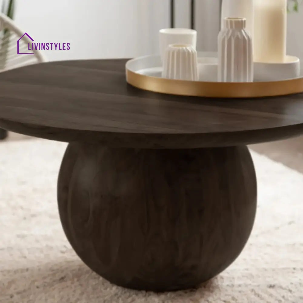 Arav Solid Wood Coffee Table |Coffee For Living Room | Centre - Walnut