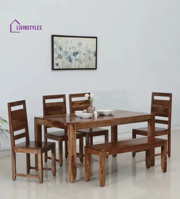 Arbor Solid Wood 6 Seater Dining Set Dining Set