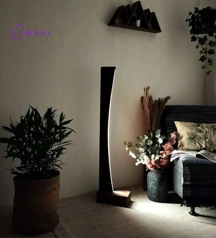 Arc Led Wooden Floor Lamp Lamps