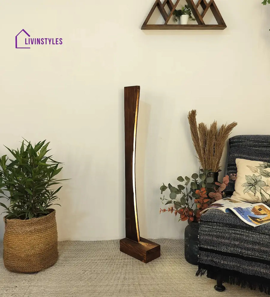 Arc Led Wooden Floor Lamp Lamps