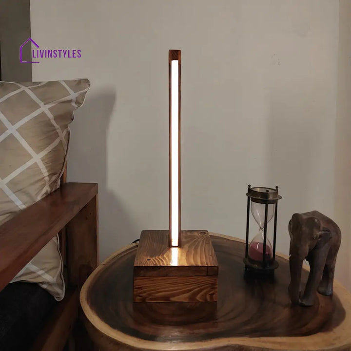 Arc Led Wooden Table Lamp Lamps