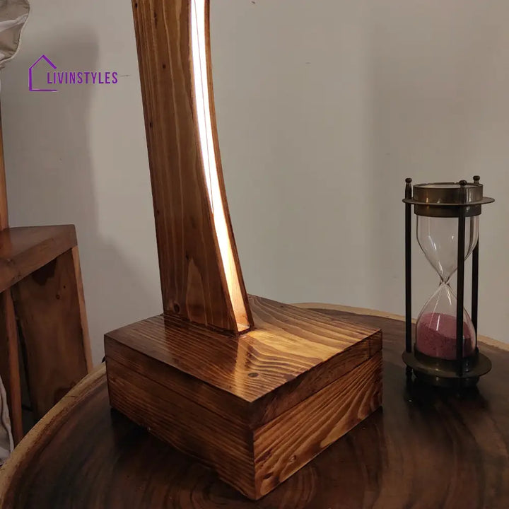 Arc Led Wooden Table Lamp Lamps