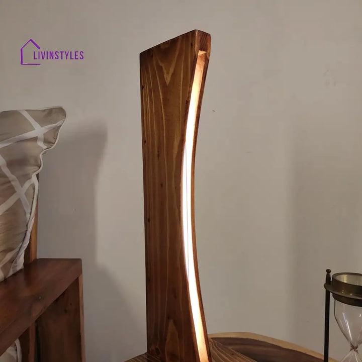 Arc Led Wooden Table Lamp Lamps