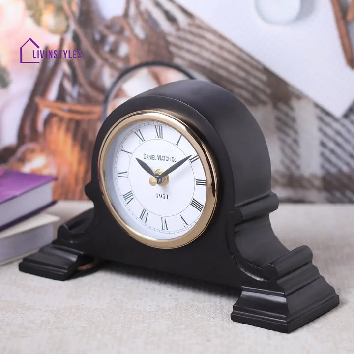 Arcadian Arc Table Clock In Gold