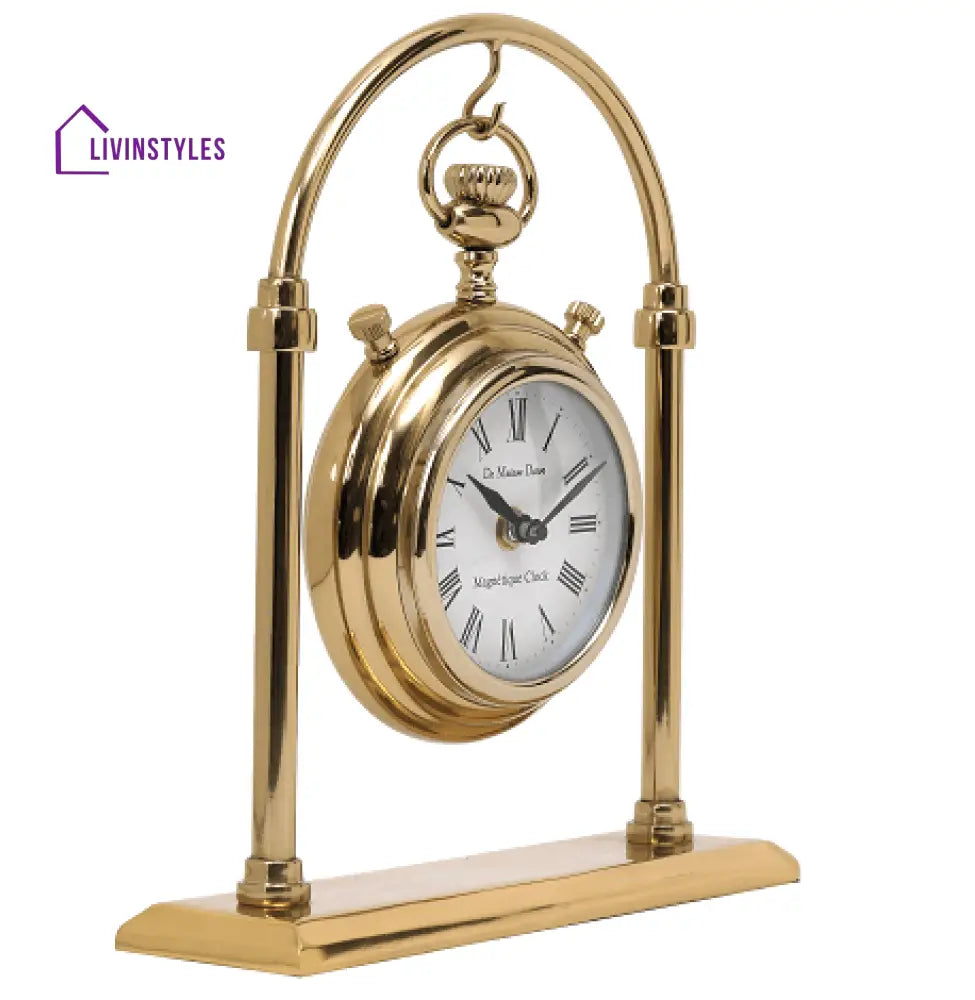 Archway Timepiece Gold Table Clock