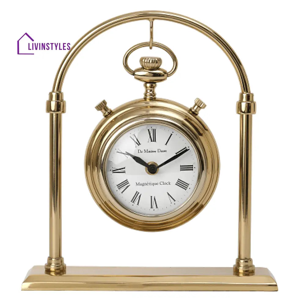 Archway Timepiece Gold Table Clock