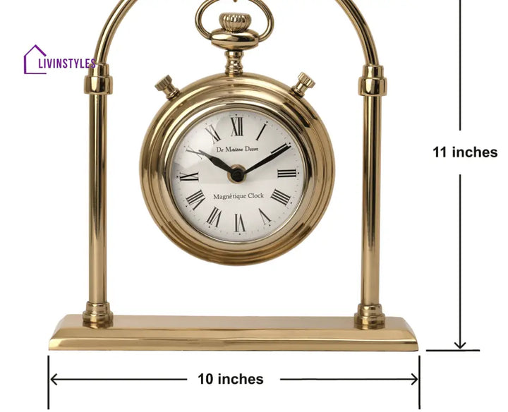 Archway Timepiece Gold Table Clock