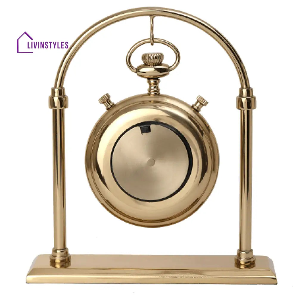 Archway Timepiece Gold Table Clock