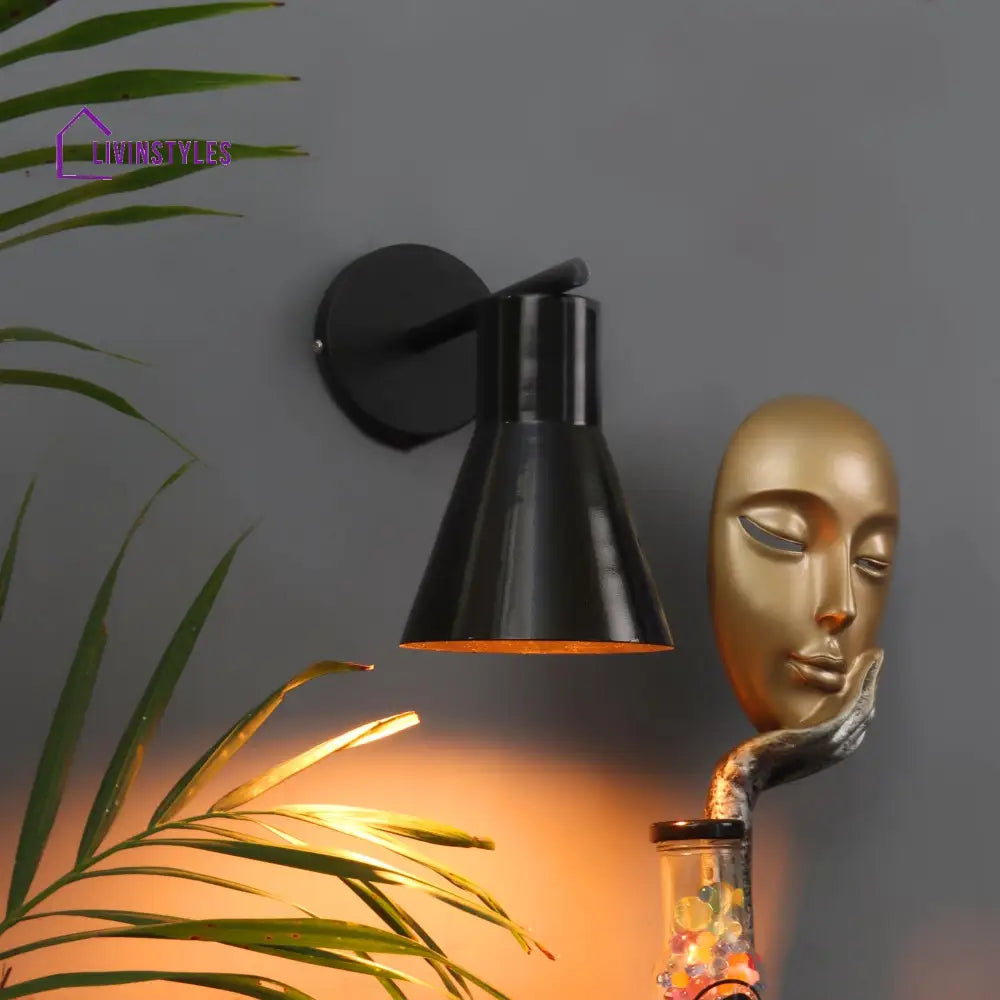 Art Deco Black Metal Wall Light By Ss Lightings Lamp