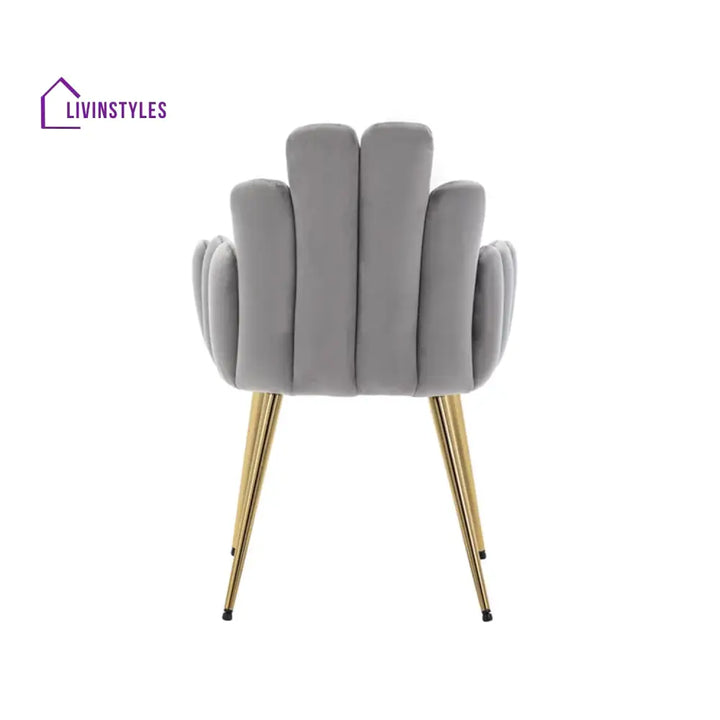 Art Deco Petals Chair Grey Furniture