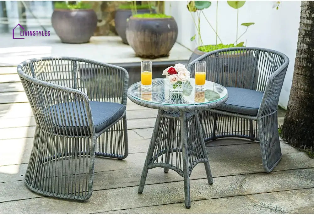 Aryan Patio Bistro Set (Grey)