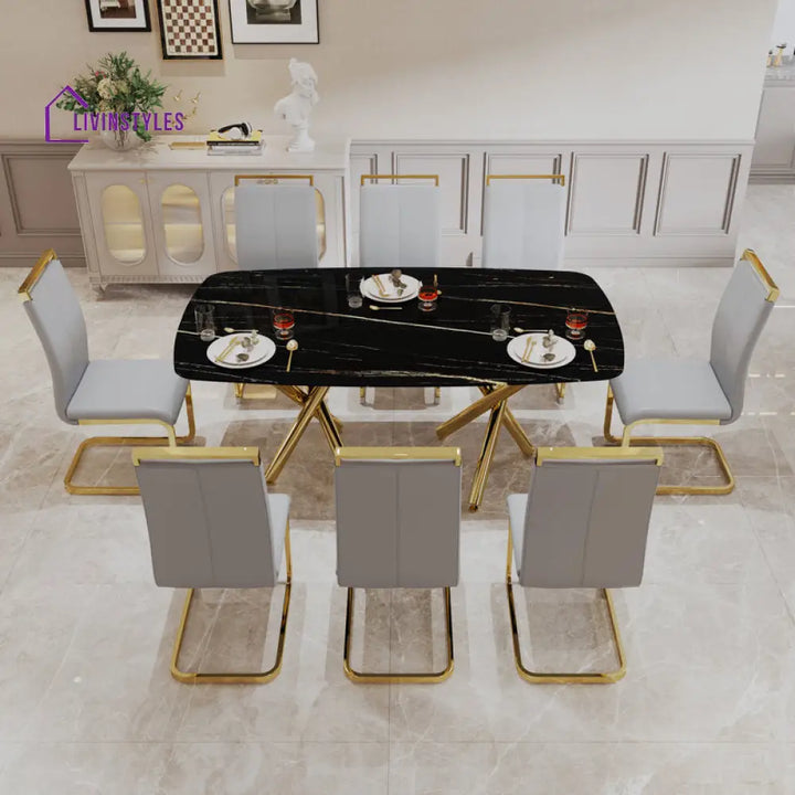 Aspire Stainless Steel Dining Table Set