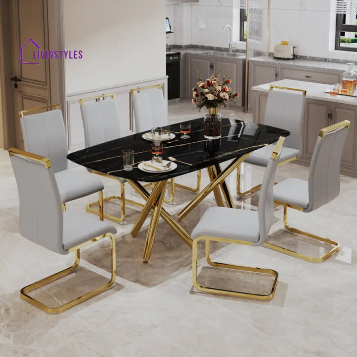 Aspire Stainless Steel Dining Table Set