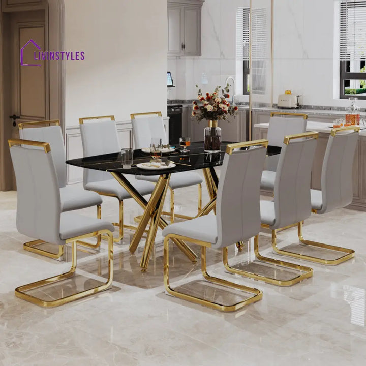 Aspire Stainless Steel Dining Table Set