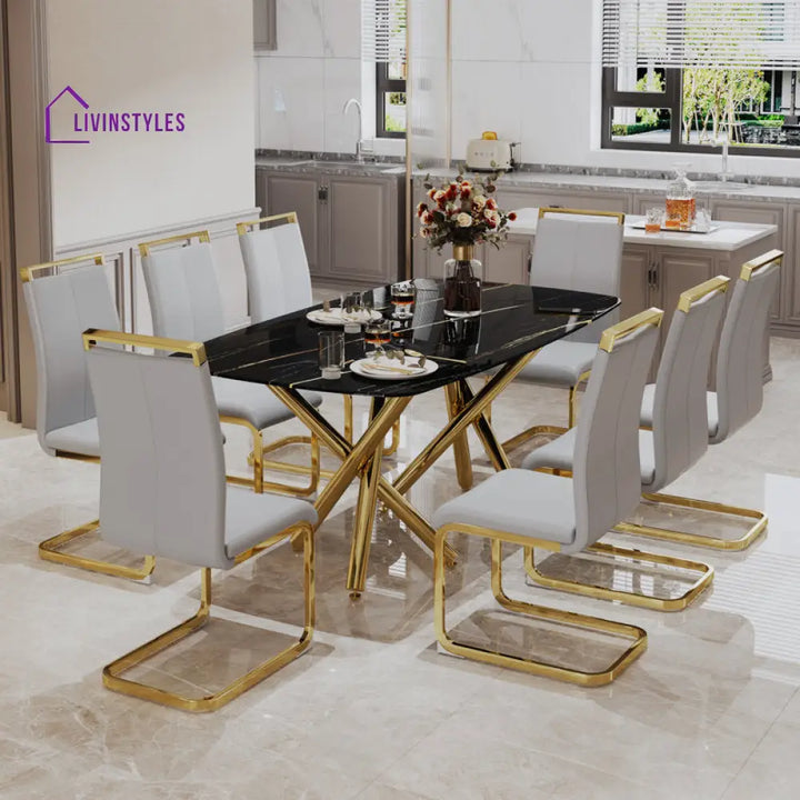 Aspire Stainless Steel Dining Table Set