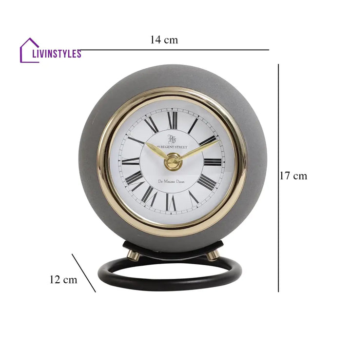 Assiral Stand Clock In Grey Table Clock