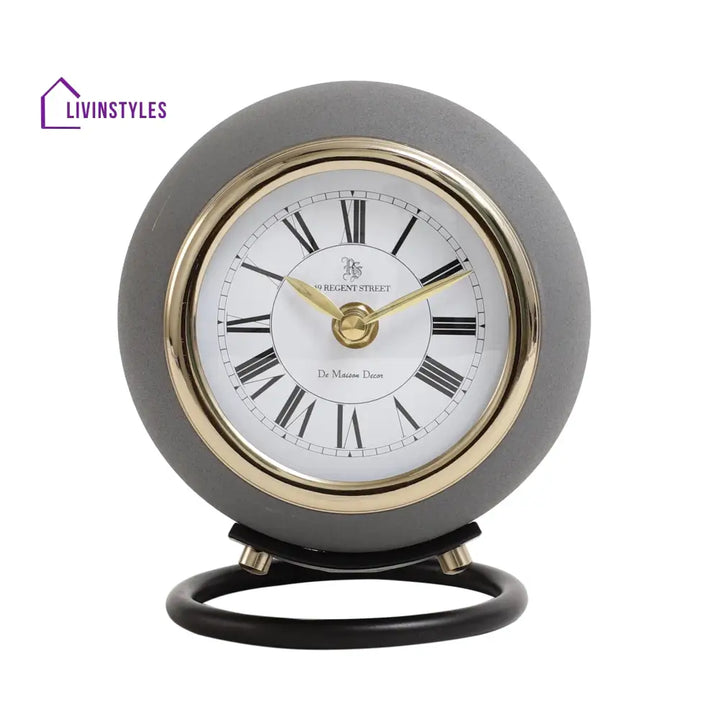 Assiral Stand Clock In Grey Table Clock