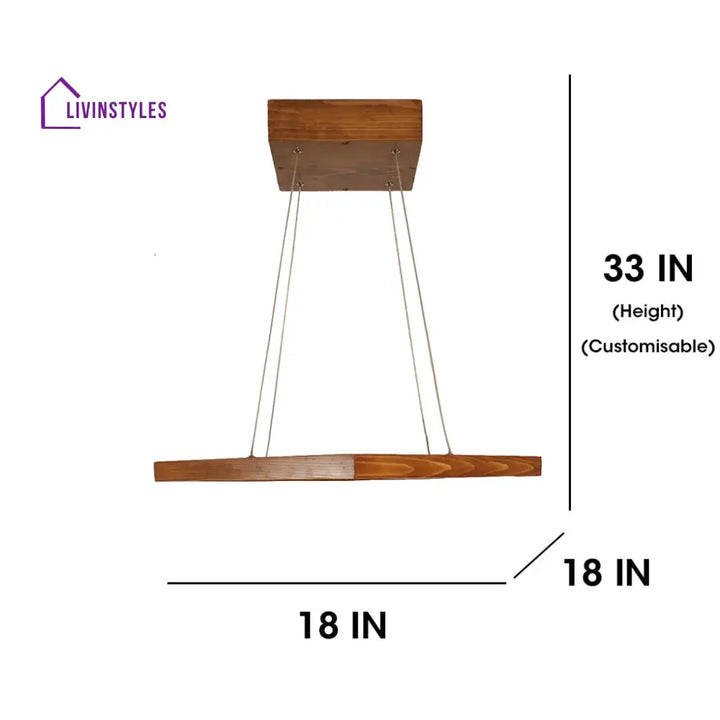 Atrium Brown Square Led Hanging Lamp Lamps