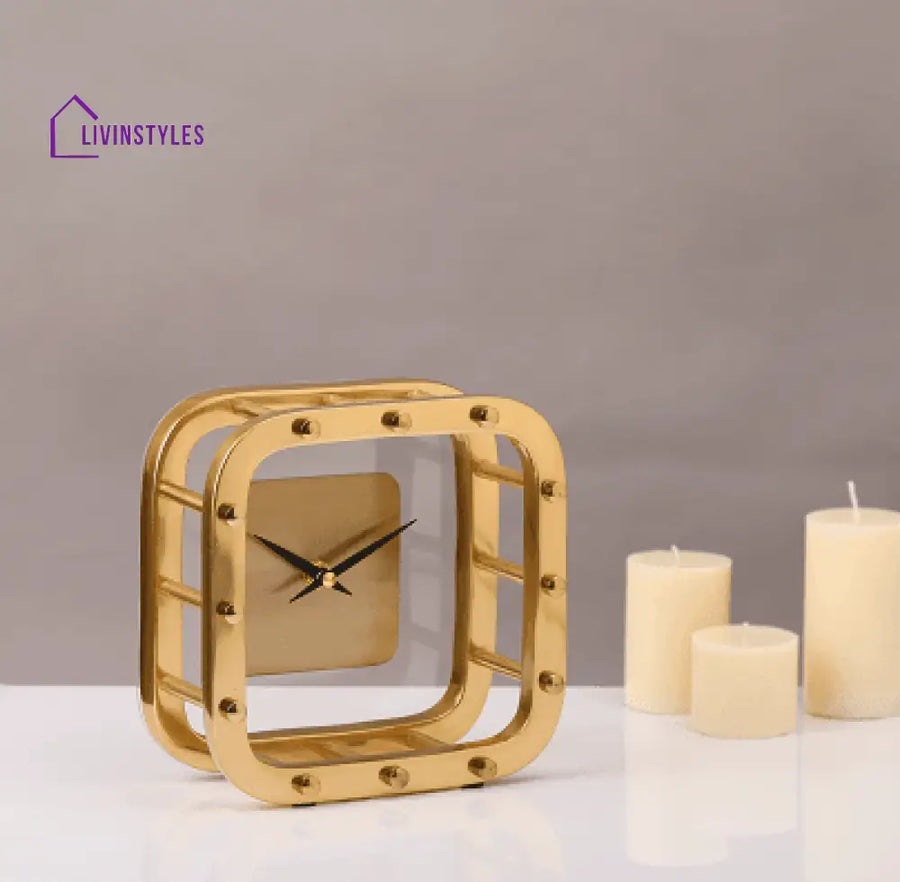 Aurelian Table Clock Gold