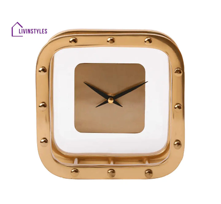 Aurelian Table Clock Gold