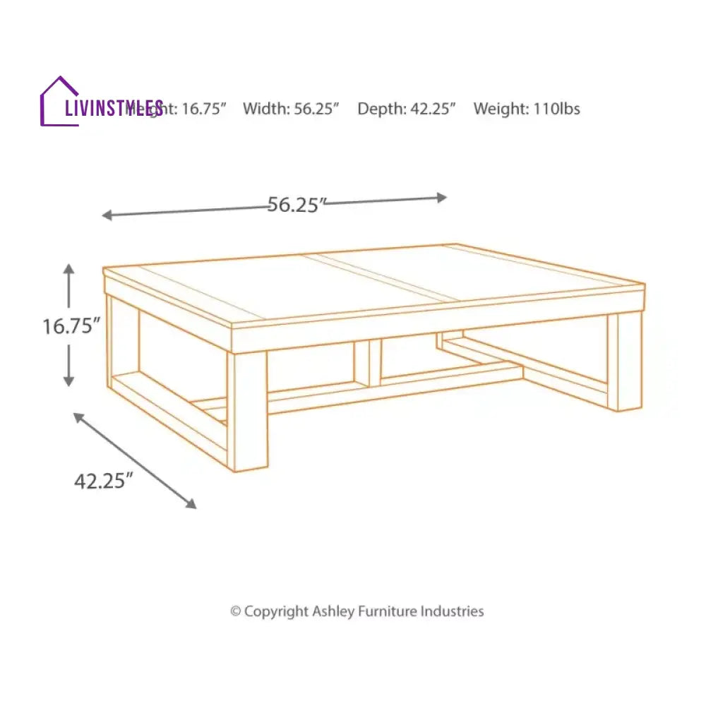 Aureliya Sheesham Wood Coffee Table for Living Room