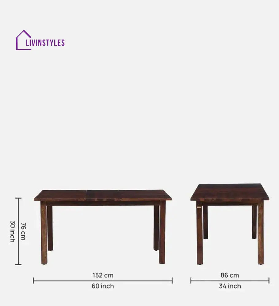 Aurora Sheesham Wood 6 Seater Dining Set Dining Set