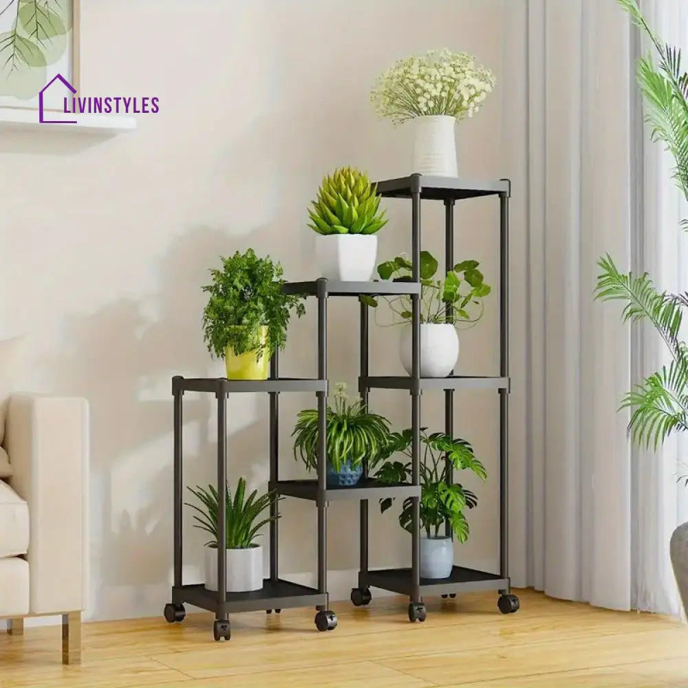 Avinash Metal Plant Stand With Wheels For Balcony