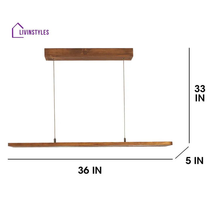 Avril 36 Brown Led Hanging Lamp Lamps