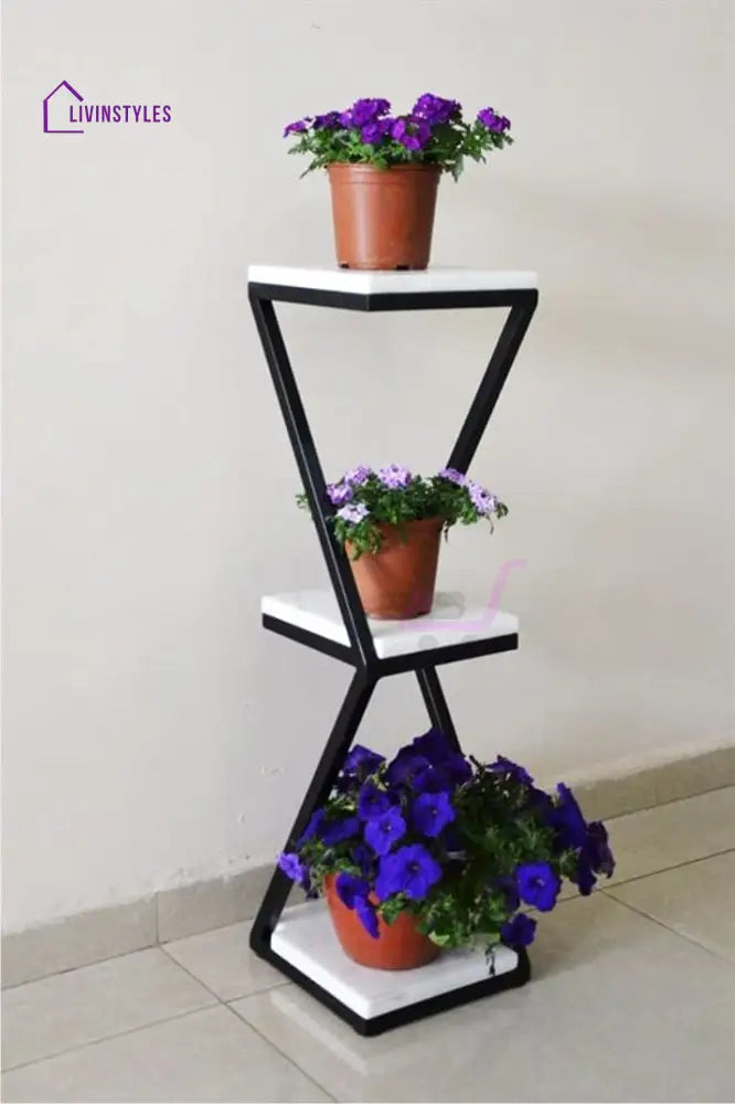 Beautiful Designer White Marble Side Table with Storage Shelf Table