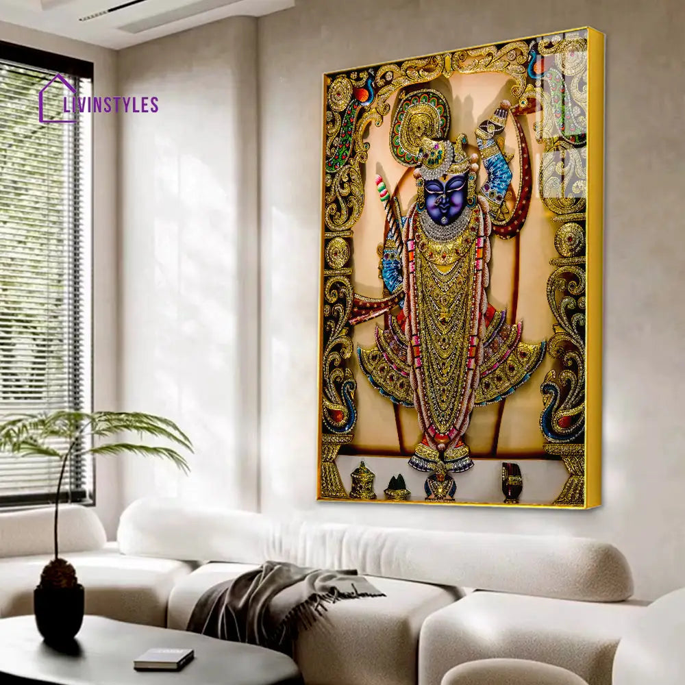 Beautiful Shreenath Ji Maharaj Acrylic Wall Paintings For Personalized Décor