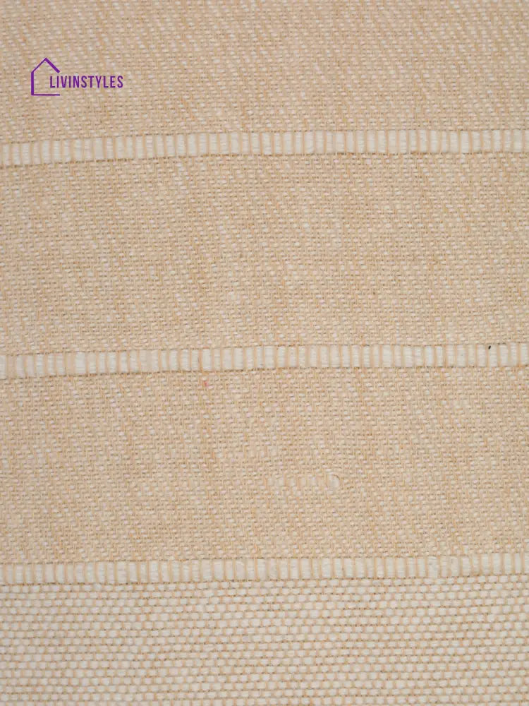 Beige Color Cotton Woven Cushion Cover Set Of 2 (18X18 Inch)