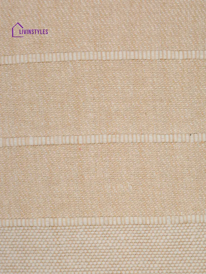 Beige Color Cotton Woven Cushion Cover Set Of 2 (18X18 Inch)