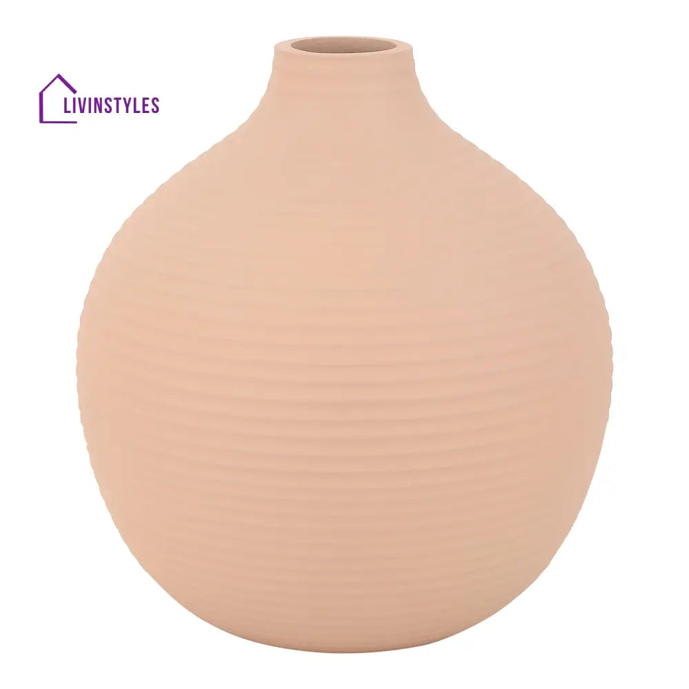 Bella Peach Enamel Vase Pot