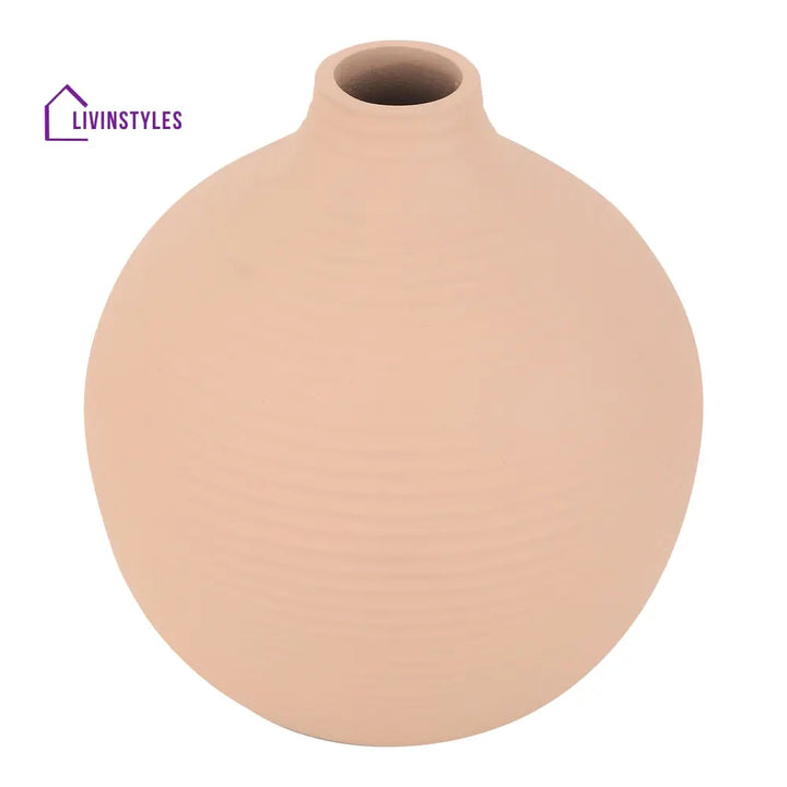 Bella Peach Enamel Vase Pot