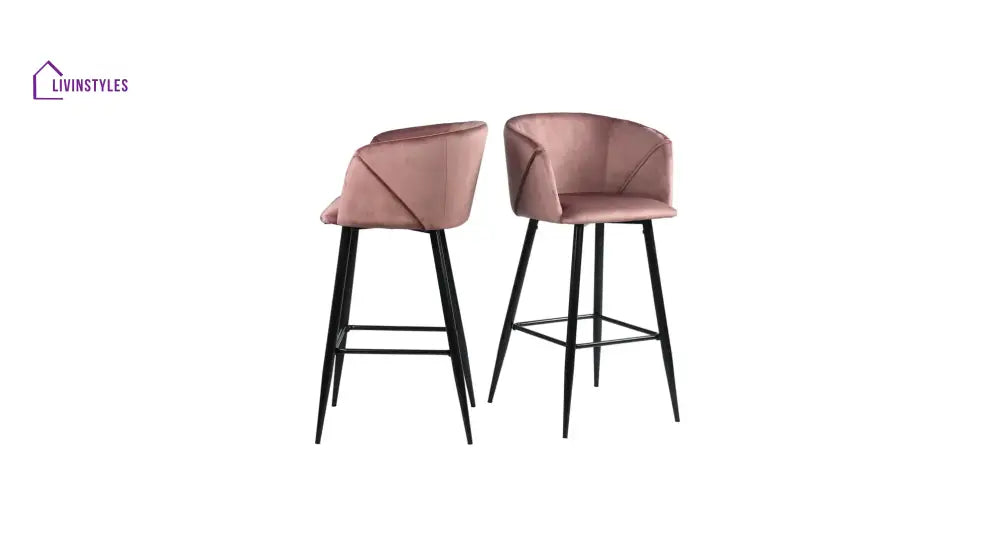 Pink Color Clea Counter Stool