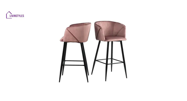 Pink Color Clea Counter Stool