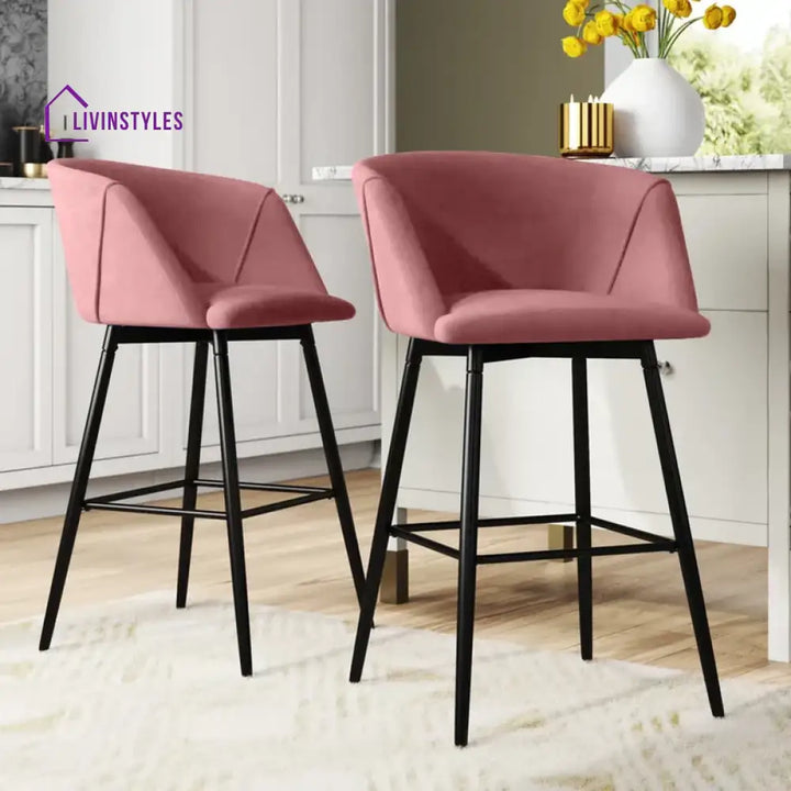 Pink Color Clea Counter Stool