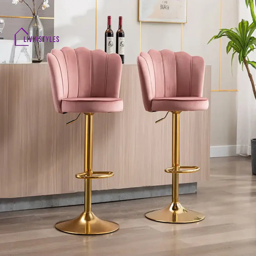 Bhavesh Pink Color Avidan Bar Stool