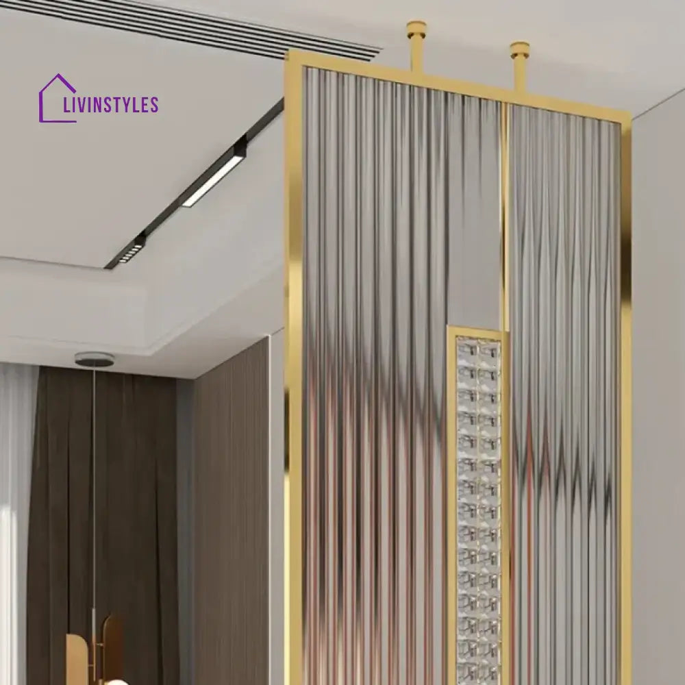 Bhavesh Stainless Steel Luxurious Fluted Glass Room Partition