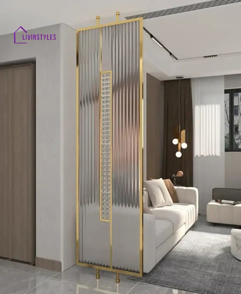 Bhavesh Stainless Steel Luxurious Fluted Glass Room Partition