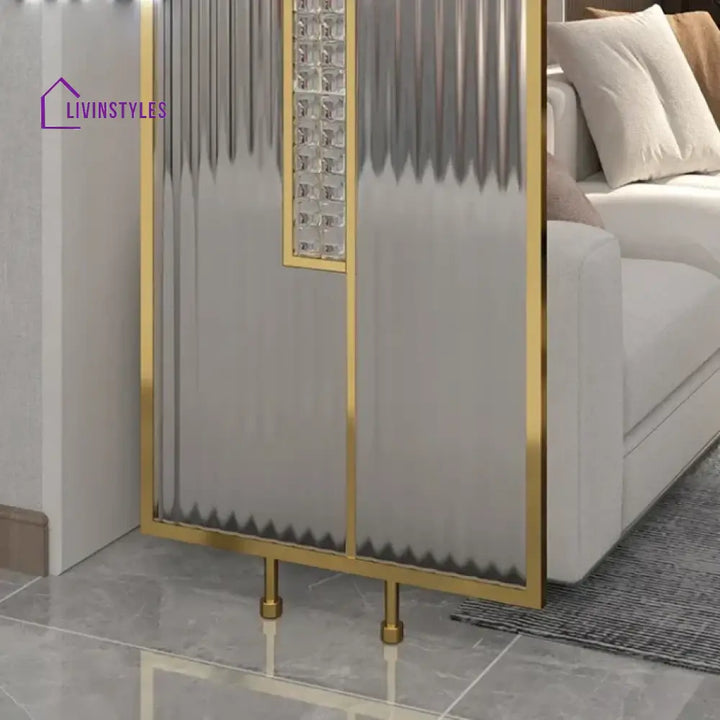 Bhavesh Stainless Steel Luxurious Fluted Glass Room Partition