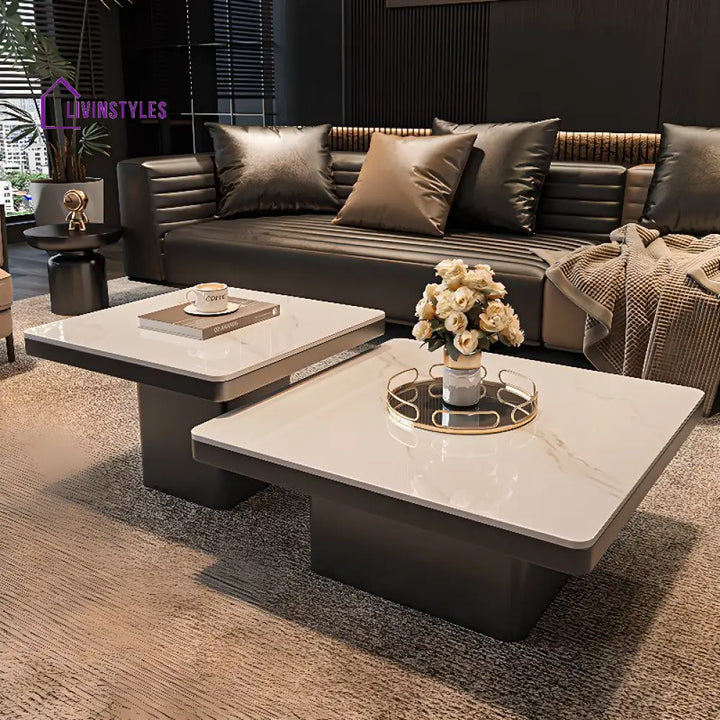 Bhavin Stainless Steel Square Coffee Table Set