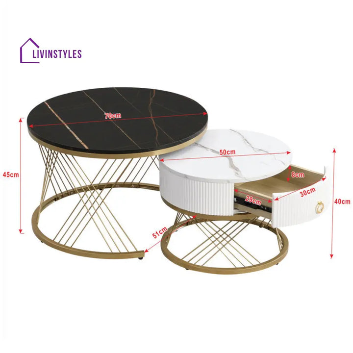 Bina Round Coffee Table For Living Room