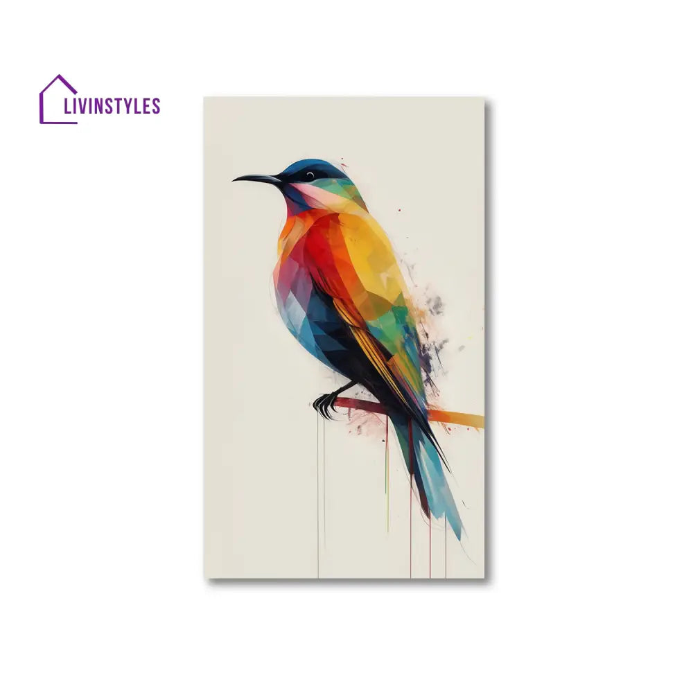 Birds Of Geometric Elegance Set Canvas Wall Painting 4