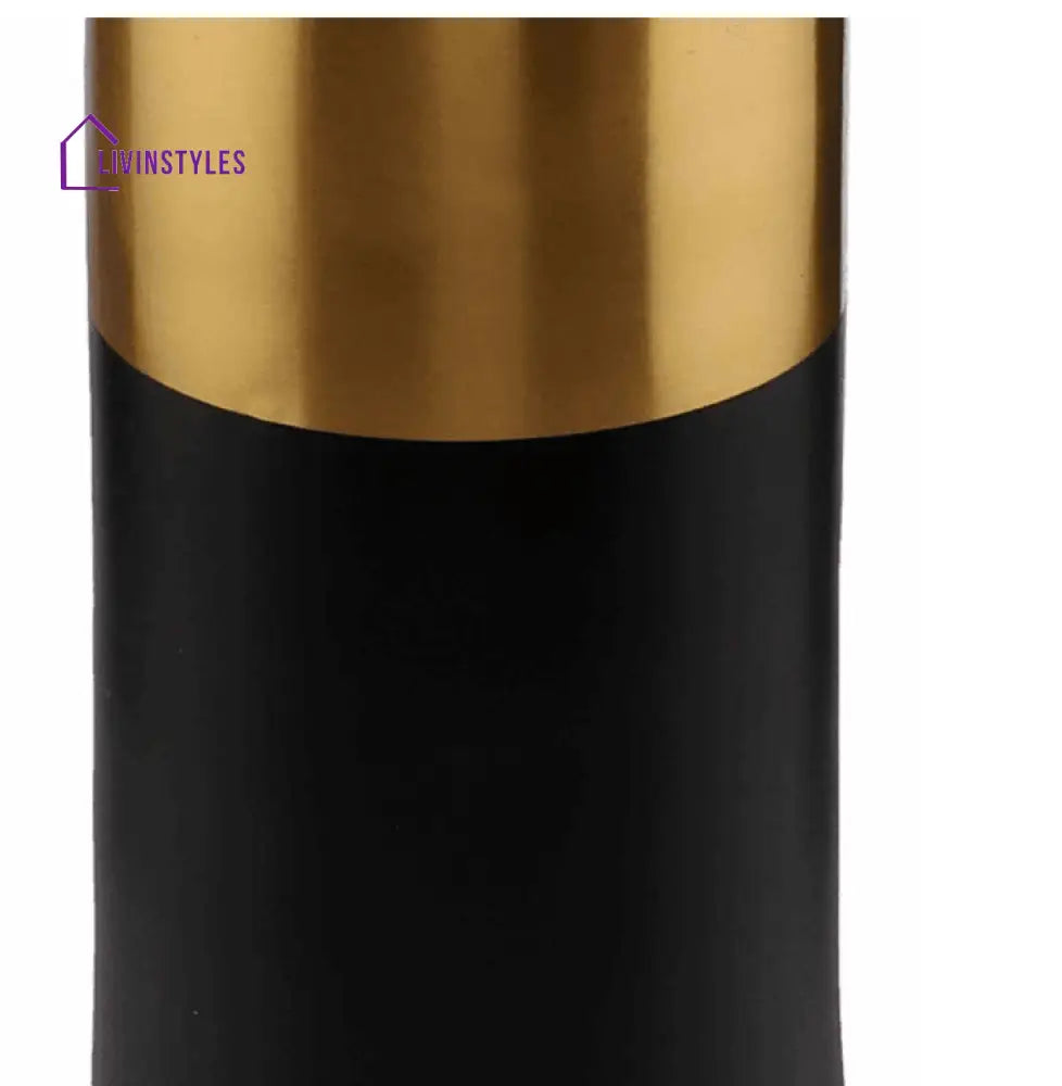 Black And Gold Champagne Large Bottle Vase