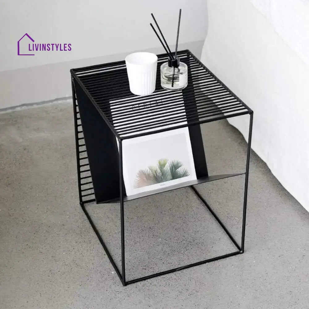 Black Baar Table With V Shape End Tables