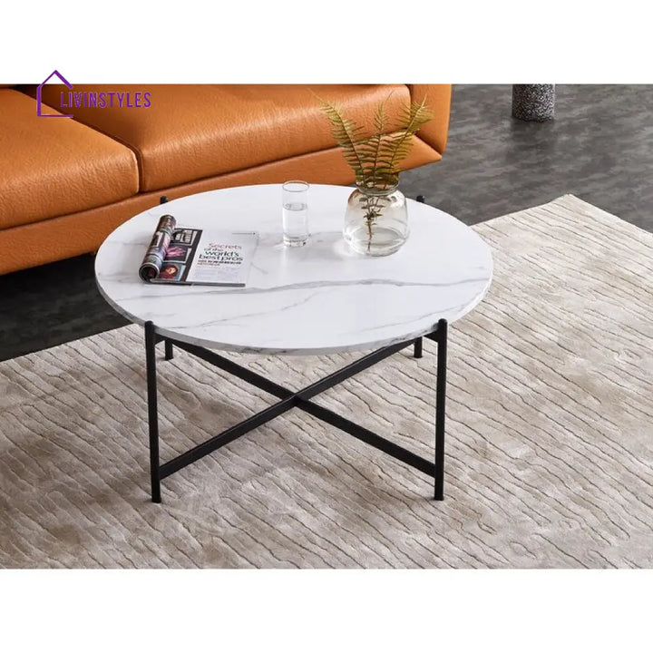 Black Cross Leg Coffee Table Coffee Tables